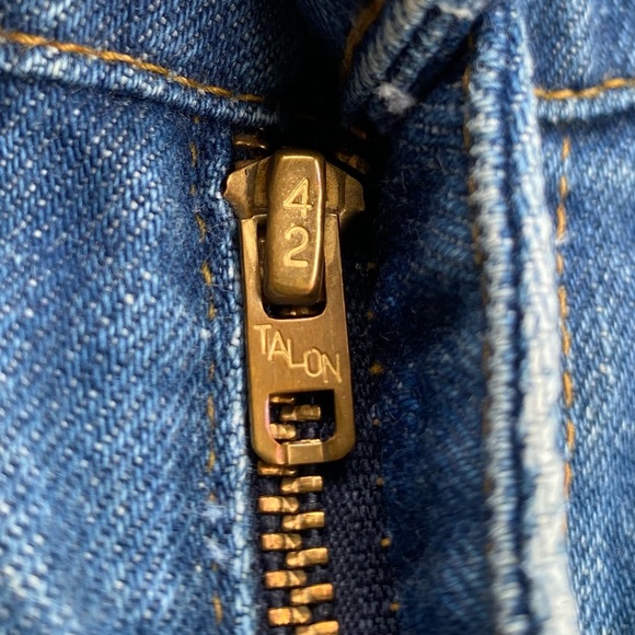 VTG 70s Levi’s Big E Orange Tab Bell Bottom Jeans Men’s 32x29 Distressed - Picture 8 of 13